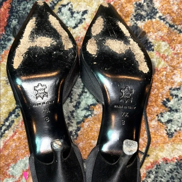 Wild Pair Black Floral Heels - Picture 8 of 9